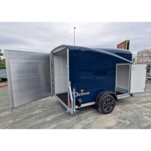 I (1) Debon Cargo 1300 Blauer Anhänger Pullman Suspension Seitentür