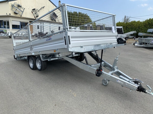 K1 Anhänger Pritsche Räder unten LIDER - PTAC : 3500 kg - 2 Achsen gebremst - 506 x 215 cm