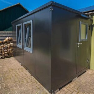TA Bürocontainer schwarz 4 x 2 Meter